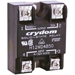 Crydom H12WD Series Solid State Relay Panel Mount 90A Load 660 Vrms Load 32V dc Control 