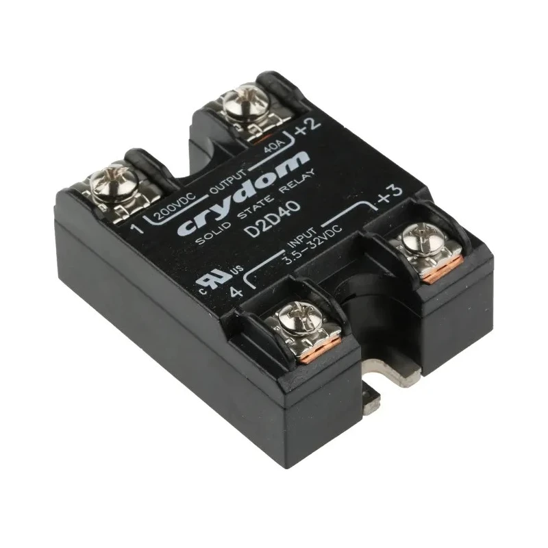Crydom 1-DC Series Solid State Relay 40A Load, 200 V DC Load, 32V DC Control D2D40