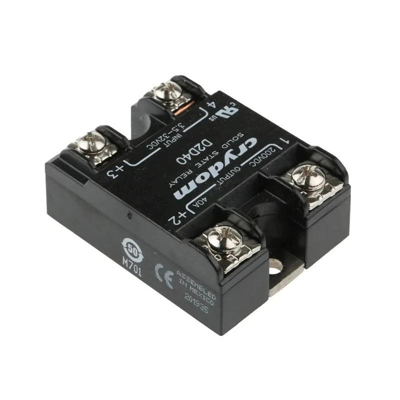 Crydom 1-DC Series Solid State Relay 40A Load, 200 V DC Load, 32V DC Control D2D40