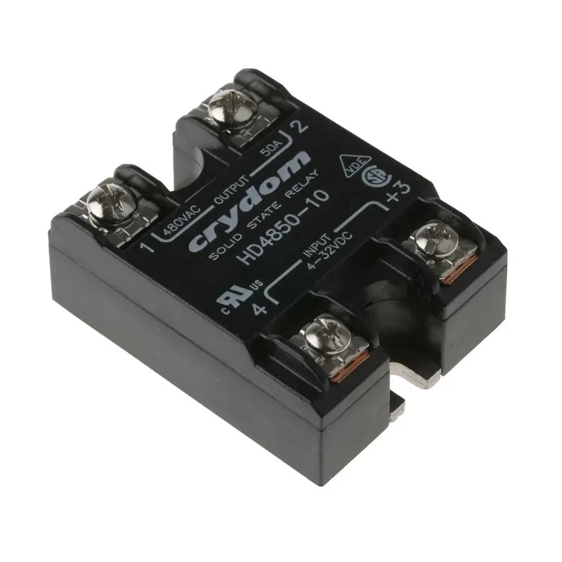 Crydom HA AND HD Series Solid State Relay, SPST SCR Output, 50 A Load, Panel Mount, 530 Vrms Load, 3-32 V DC HD4850-10
