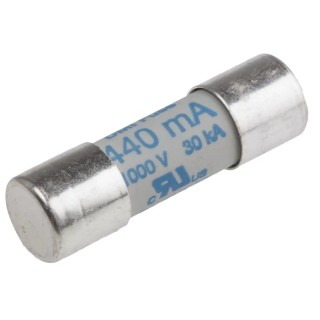 SIBA 440mA Ceramic Cartridge Fuse, 10 x 35 mm, 1.1 kV AC Voltage 50-210-06/0.44A