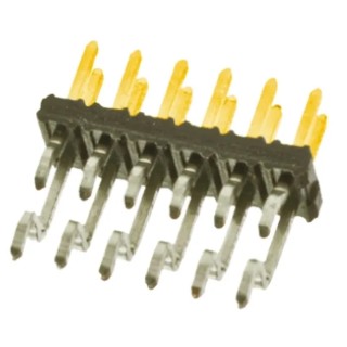 Amphenol Communications Solutions Minitek Series Right Angle Surface Pin Header, 12 Contacts, 2 mm Pitch 10112690-G03-06ULF