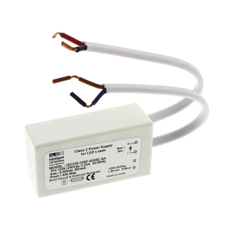 Intelligent LED Solutions IP65 5 Output Constant Current LED Driver 3 V to 36 V, 8 W, 350 mA 