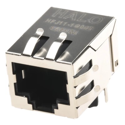 Halo Electronics FastJack Series RJ45 Connector Female Through Hole UTP Shield Straight 1 Port 8 Way 