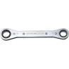 STAHLWILLE Ratchet Ring Spanner Double Ended 17 x 19 mm, 205mm Overall Length 41131719
