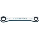 STAHLWILLE Ratchet Ring Spanner 1/2 x 9/16 inch, Chrome Finish Steel, 174mm Overall Length 41563234