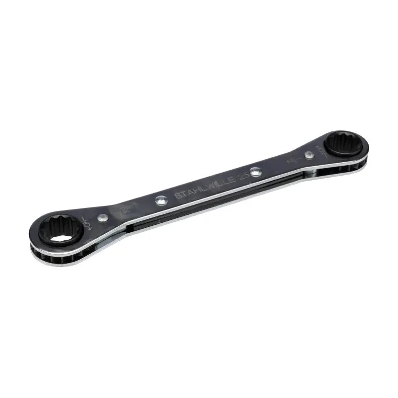 STAHLWILLE Ratchet Ring Spanner 1/2 x 9/16 inch, Chrome Finish Steel, 174mm Overall Length 41563234