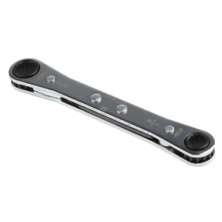 STAHLWILLE Ratchet Ring Spanner Double Ended 1/4 in, 5/16 in, 109mm Overall Length Chrome Finish 41561620
