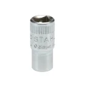 STAHLWILLE 1/4 in Drive 1/4 in 12 Point Square Chrome-Plated Steel Socket 23mm Overall Length 01530016