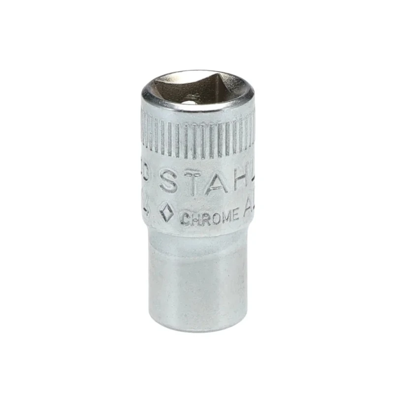 STAHLWILLE 1/4 in Drive 1/4 in 12 Point Square Chrome-Plated Steel Socket 23mm Overall Length 01530016