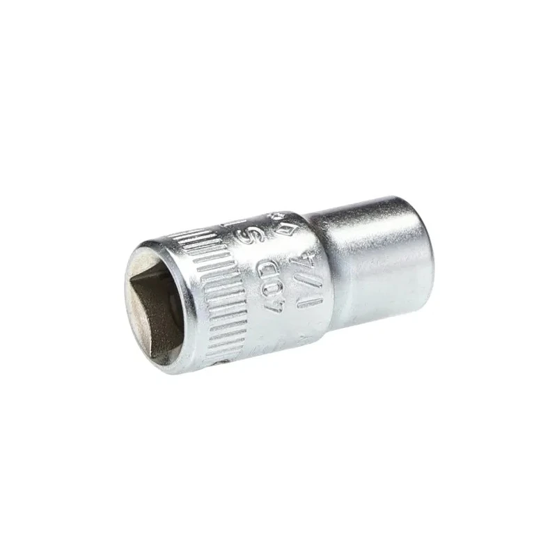 STAHLWILLE 1/4 in Drive 1/4 in 12 Point Square Chrome-Plated Steel Socket 23mm Overall Length 01530016