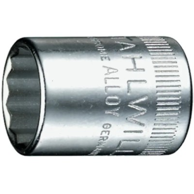STAHLWILLE Chrome Finish 1/4 in Drive 11 mm 12 Point Square Socket with 23mm Overall Length 01030011