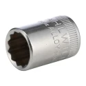 STAHLWILLE 1/4 in Drive 7/16 in 12 Point Square Chrome-Plated Steel Socket 23mm Overall Length 01530028