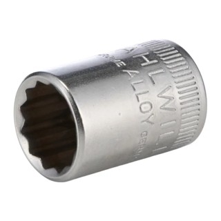 STAHLWILLE 1/4 in Drive 7/16 in 12 Point Square Chrome-Plated Steel Socket 23mm Overall Length 01530028