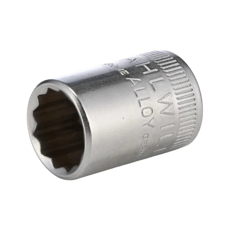 STAHLWILLE 1/4 in Drive 7/16 in 12 Point Square Chrome-Plated Steel Socket 23mm Overall Length 01530028