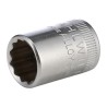 STAHLWILLE 1/4 in Drive 7/16 in 12 Point Square Chrome-Plated Steel Socket 23mm Overall Length 01530028
