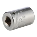STAHLWILLE 1/4 in Drive 7/16 in 12 Point Square Chrome-Plated Steel Socket 23mm Overall Length 01530028