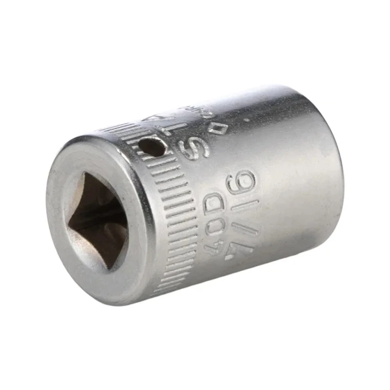 STAHLWILLE 1/4 in Drive 7/16 in 12 Point Square Chrome-Plated Steel Socket 23mm Overall Length 01530028