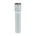 STAHLWILLE High-Performance Steel 6 mm 12 Point Square Drive Socket, 1/4 in Drive, 50mm Overall Length, Chrome 01240006