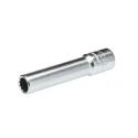 STAHLWILLE High-Performance Steel 6 mm 12 Point Square Drive Socket, 1/4 in Drive, 50mm Overall Length, Chrome 01240006