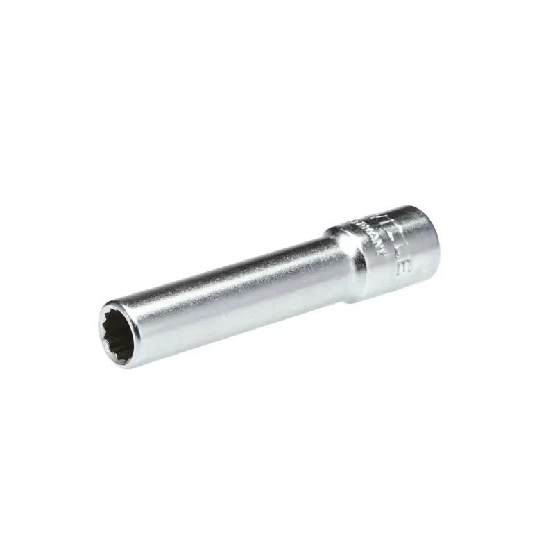 STAHLWILLE High-Performance Steel 6 mm 12 Point Square Drive Socket, 1/4 in Drive, 50mm Overall Length, Chrome 01240006