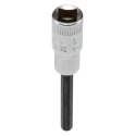 STAHLWILLE 1/4 in Drive Bit Square Socket, Chrome Alloy Steel, 55mm Overall Length 01450010