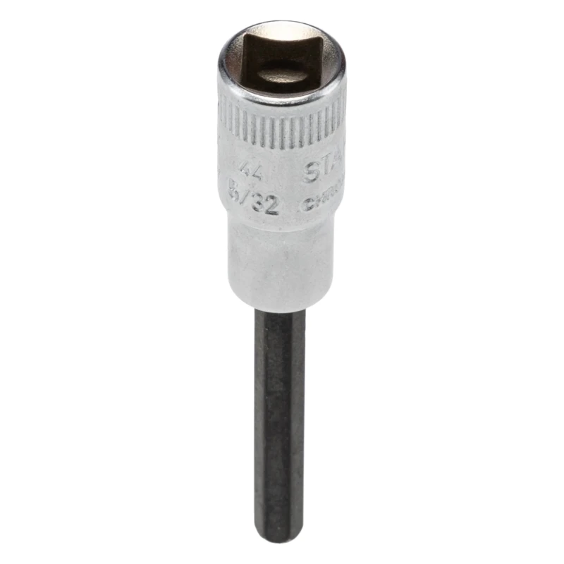 STAHLWILLE 1/4 in Drive Bit Square Socket, Chrome Alloy Steel, 55mm Overall Length 01450010