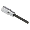 STAHLWILLE 1/4 in Drive Bit Square Socket, Chrome Alloy Steel, 55mm Overall Length 01450010
