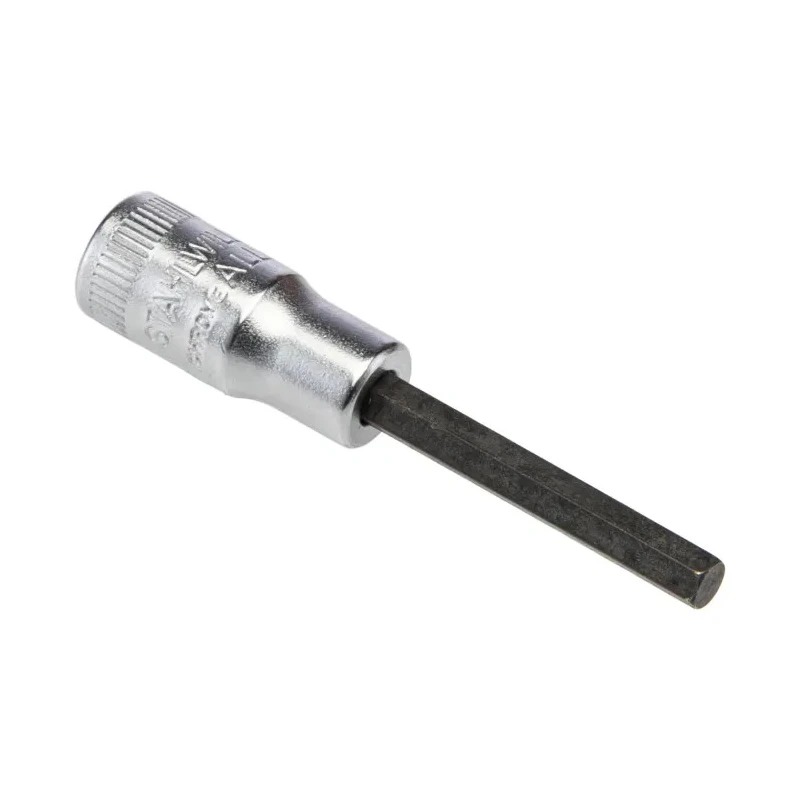 STAHLWILLE 1/4 in Drive Bit Square Socket, Chrome Alloy Steel, 55mm Overall Length 01450010