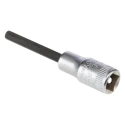 STAHLWILLE 1/4 in Drive Bit Square Socket Chrome Alloy Steel 55mm Overall Length 01450009