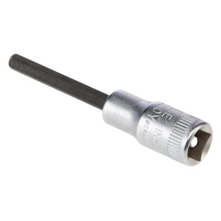 STAHLWILLE 1/4 in Drive Bit Square Socket Chrome Alloy Steel 55mm Overall Length 01450009