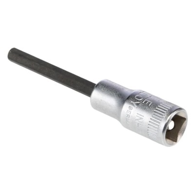 STAHLWILLE 1/4 in Drive Bit Square Socket Chrome Alloy Steel 55mm Overall Length 01450009
