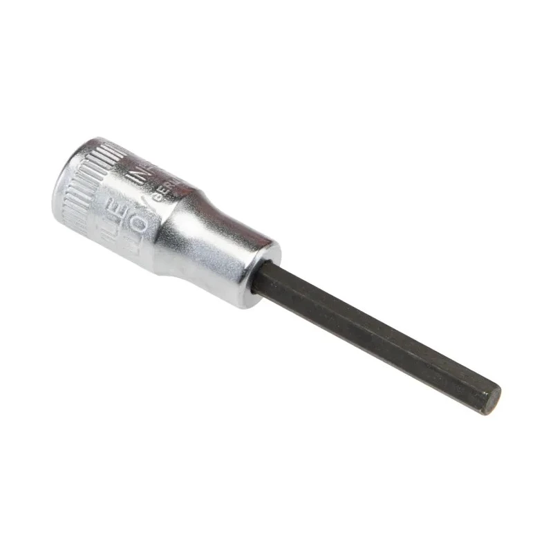 STAHLWILLE 1/4 in Drive Bit Square Socket Chrome Alloy Steel 55mm Overall Length 01450009