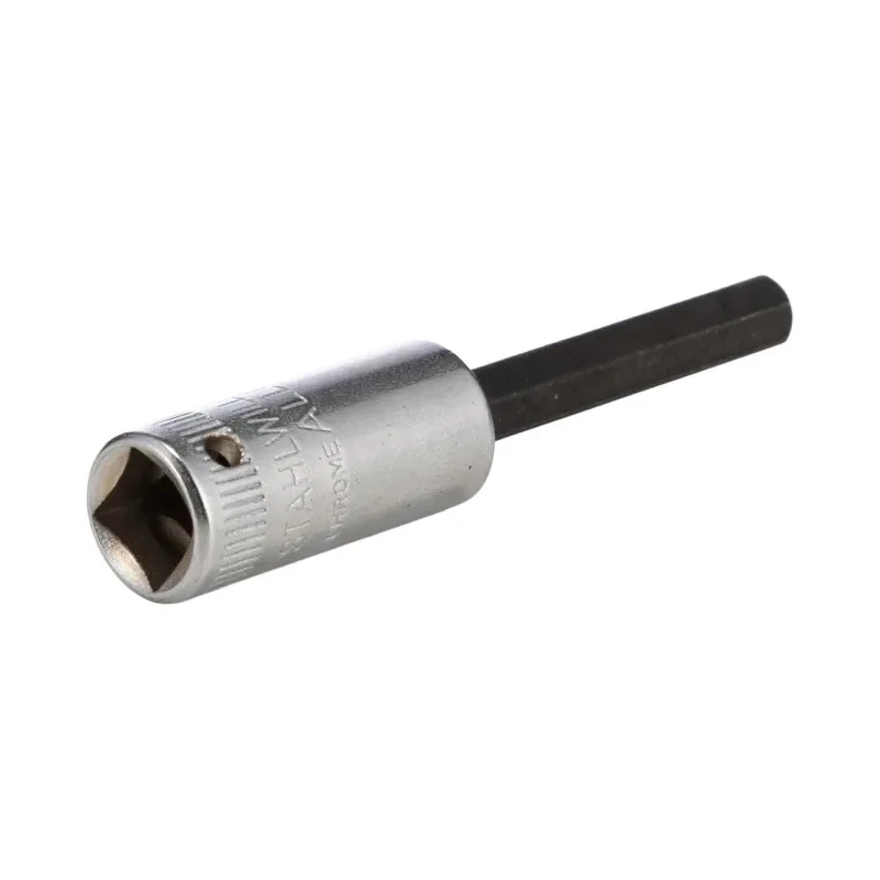 STAHLWILLE 1/4 in Drive Bit Socket Square Drive, Chrome Alloy Steel, 55mm Overall Length 01450012