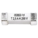 SIBA Non-Resettable Fuse 5A 250V Ceramic Tube Body Time Lag 1500A Breaking Capacity 260°C 160016.5