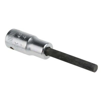 STAHLWILLE 1/4 in Drive Bit Square Socket Chrome Finish 30mm Overall Length 01050004