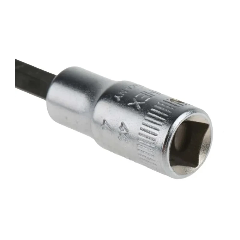 STAHLWILLE 1/4 in Drive Bit Square Socket Chrome Finish 30mm Overall Length 01050004