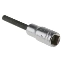 STAHLWILLE 1/4 in Drive Bit Square Socket Chrome Finish 30mm Overall Length 01050004