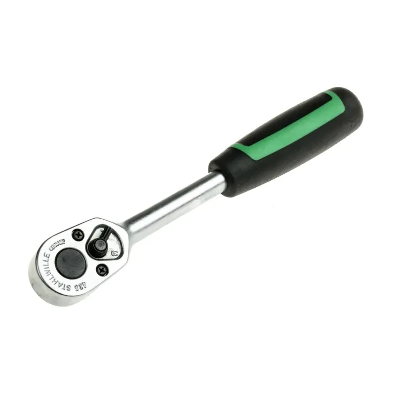 STAHLWILLE 9.53 mm 3/8in Reversible Ratchet with Ratchet Handle Chrome Alloy Steel 193mm Overall 12111010
