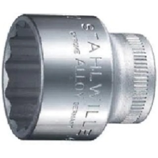 STAHLWILLE 3/8 in Drive 15 mm 12 Point Square Drive Chrome Plated Steel Socket 60mm Overall Length 02020015