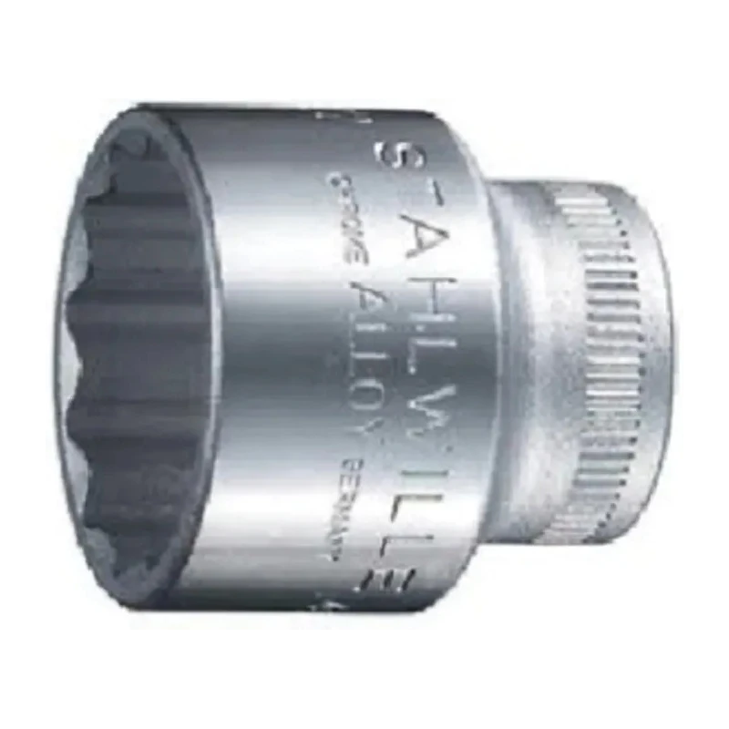 STAHLWILLE 3/8 in Drive 15 mm 12 Point Square Drive Chrome Plated Steel Socket 60mm Overall Length 02020015