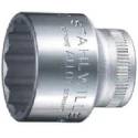STAHLWILLE 3/8 in Drive 13 mm 12 Point Square Socket, Chrome Finish, 54mm Overall Length 02020013