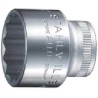 STAHLWILLE 3/8 in Drive 7/16 in 12 Point Square Socket, Chrome Steel, 54mm Overall Length 02420028