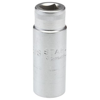 STAHLWILLE 3/8 in Drive 5/8 in 12 Point Square Socket, Chrome Finish, 60mm Overall Length 02420036