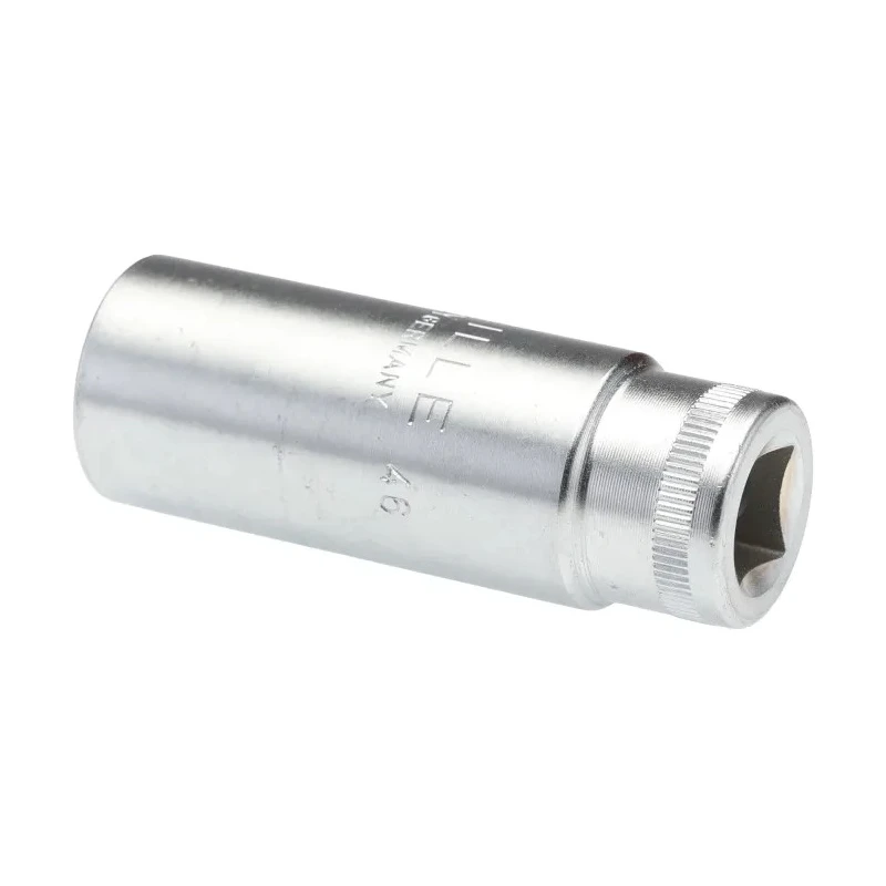 STAHLWILLE 3/8 in Drive 5/8 in 12 Point Square Socket, Chrome Finish, 60mm Overall Length 02420036