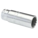 STAHLWILLE 3/8 in Drive 5/8 in 12 Point Square Socket, Chrome Finish, 60mm Overall Length 02420036
