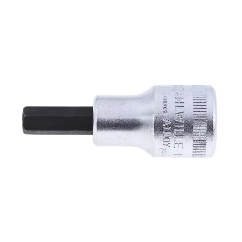 STAHLWILLE 1/2 in Square Drive Bit Socket Chrome Alloy Steel, 22mm Overall Length 03050008