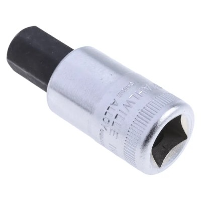 STAHLWILLE 1/2 in Drive 8-34 mm Bit Square Socket, Chrome Alloy Steel, 20mm Overall Length 03050014