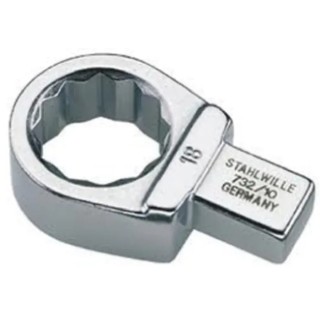STAHLWILLE Crow Foot Spanner Head, 14 x 18 mm Insert, 17 mm Size, Chrome Finish 58224017