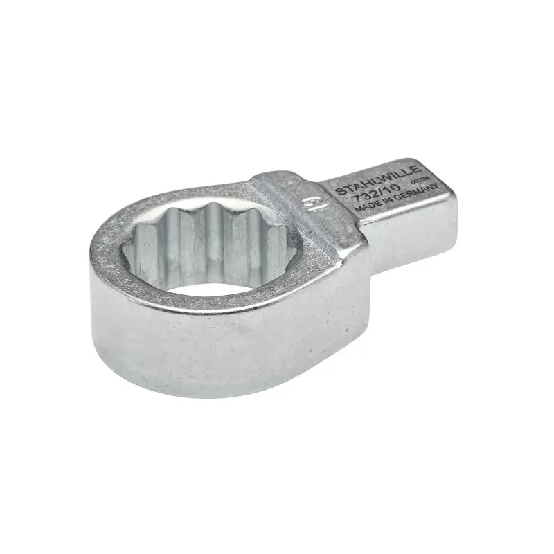 STAHLWILLE Round Spanner Head, 9 x 12 mm Insert, 19 mm Chrome Finish Torque Wrench Insert 58221019